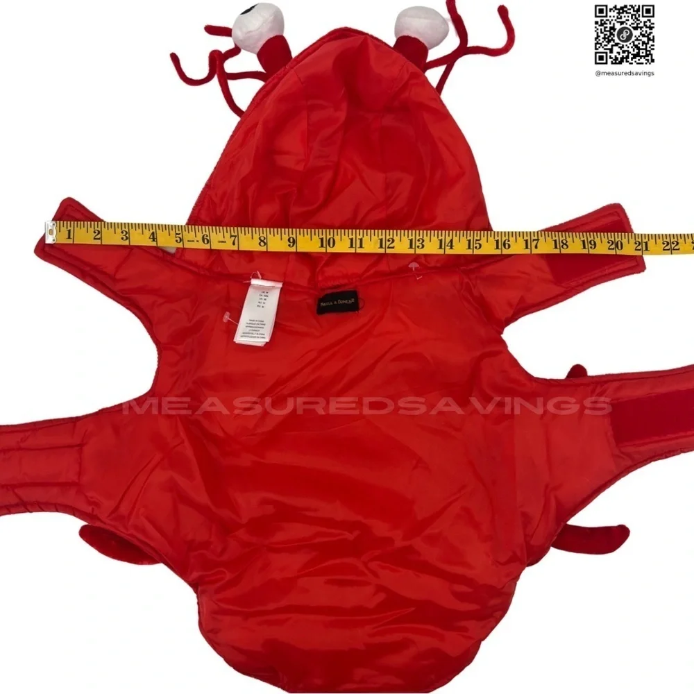 Medium Red Plush Pet Lobster Crab Costume - NWOT